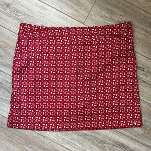 Izod Golf Red Golfbag Print Skort Size 16
